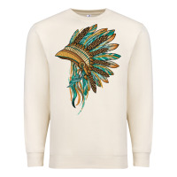 Sandshell indian leopard headdress blue Premium Sweatshirt - BarkalooDesign