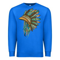 True Royal indian leopard headdress blue Premium Sweatshirt - BarkalooDesign