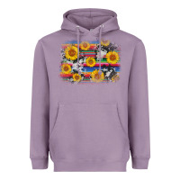 Lavender serape cowhide sunflower background Heavyweight Hoodie - AdoDesignShop