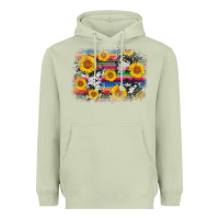 Matcha serape cowhide sunflower background Heavyweight Hoodie - AdoDesignShop