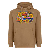 Toasted Coconut serape cowhide sunflower background Heavyweight Hoodie - AdoDesignShop