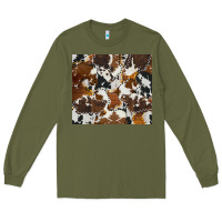 Army Green cowhide Long Sleeve Tee - AdoDesignShop