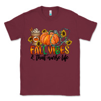 Burgundy fall vibes and that nurse life Classic Tee - CowhideDigitalArt