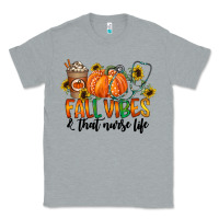 Heather Grey fall vibes and that nurse life Classic Tee - CowhideDigitalArt