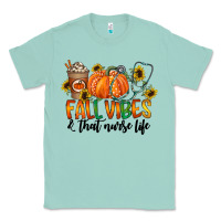 Seafoam fall vibes and that nurse life Classic Tee - CowhideDigitalArt