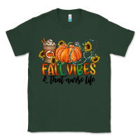 Sports Green fall vibes and that nurse life Classic Tee - CowhideDigitalArt