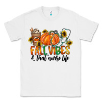 White fall vibes and that nurse life Classic Tee - CowhideDigitalArt