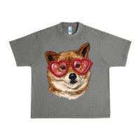 Tornado shiba inu with love glasses Urban Heavy Tee - RanaPortraitStore