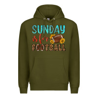 Army Green sunday is for football Premium Hoodie - NancyCooperArtShop