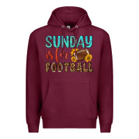 Burgundy sunday is for football Premium Hoodie - NancyCooperArtShop