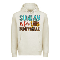 Oatmeal Heather sunday is for football Premium Hoodie - NancyCooperArtShop