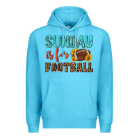 Ocean Blue sunday is for football Premium Hoodie - NancyCooperArtShop