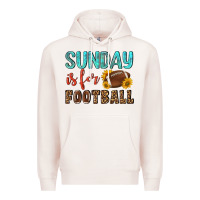 Pale Pink sunday is for football Premium Hoodie - NancyCooperArtShop