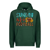 Sports Green sunday is for football Premium Hoodie - NancyCooperArtShop