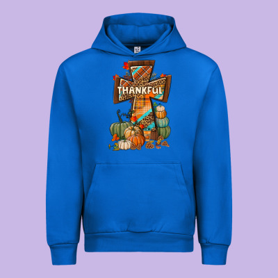 Thankful Fall Cross Urban Hoodie Designed By Bundleandbundleshop