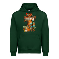 Forest Green thankful fall cross Urban Hoodie - BundleAndBundleShop