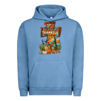 Pigment Pebble Blue thankful fall cross Urban Hoodie - BundleAndBundleShop