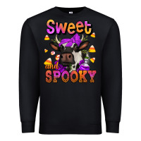 Black sweet and spooky halloween cow Premium Sweatshirt - Jasminsmagicworld