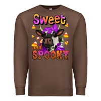 Chestnut sweet and spooky halloween cow Premium Sweatshirt - Jasminsmagicworld