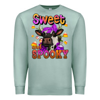 Seafoam sweet and spooky halloween cow Premium Sweatshirt - Jasminsmagicworld