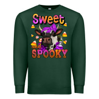 Sports Green sweet and spooky halloween cow Premium Sweatshirt - Jasminsmagicworld