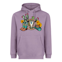 Lavender wheel bull skull western cowboy Heavyweight Hoodie - AdoDesignShop