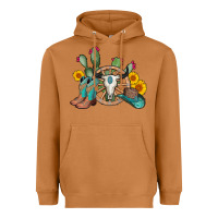 Meerkat wheel bull skull western cowboy Heavyweight Hoodie - AdoDesignShop