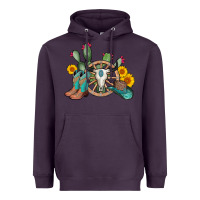 Plum wheel bull skull western cowboy Heavyweight Hoodie - AdoDesignShop
