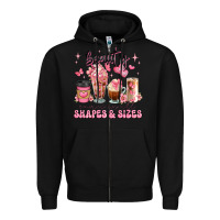 Black beauty comes in all shapes and sizes coffee cups Zipper Hoodie - JahusDesignShop