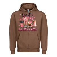 Chestnut beauty comes in all shapes and sizes coffee cups Zipper Hoodie - JahusDesignShop