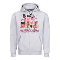 Heather Grey beauty comes in all shapes and sizes coffee cups Zipper Hoodie - JahusDesignShop