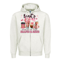 Oatmeal Heather beauty comes in all shapes and sizes coffee cups Zipper Hoodie - JahusDesignShop