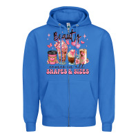 True Royal beauty comes in all shapes and sizes coffee cups Zipper Hoodie - JahusDesignShop