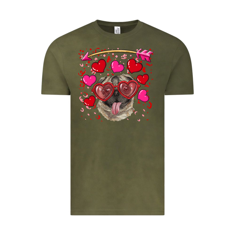 Valentine's Day  Pug Vintage Tee by RanaPortraitStore | Teevron