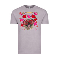 Vintage Zinc Valentine's day  pug Vintage Tee - RanaPortraitStore