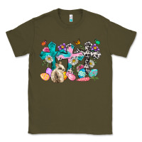 Army Green Western rabbit with Cross and flowers Classic Tee - Neo Western