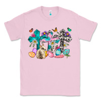 Bubblegum Pink Western rabbit with Cross and flowers Classic Tee - Neo Western