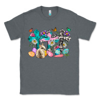 Charcoal Heather Western rabbit with Cross and flowers Classic Tee - Neo Western