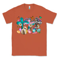 Copper Western rabbit with Cross and flowers Classic Tee - Neo Western