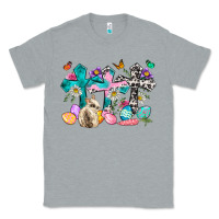 Heather Grey Western rabbit with Cross and flowers Classic Tee - Neo Western