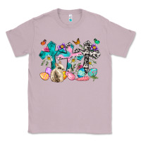 Lilac Western rabbit with Cross and flowers Classic Tee - Neo Western