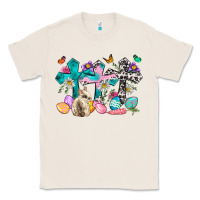 Natural Western rabbit with Cross and flowers Classic Tee - Neo Western
