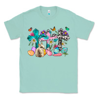 Western Rabbit With Cross And Flowers Classic Tee | Teevron