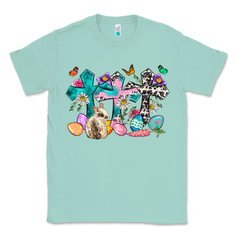 Western Rabbit With Cross And Flowers Classic Tee by Neo Western | Teevron