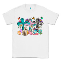 White Western rabbit with Cross and flowers Classic Tee - Neo Western