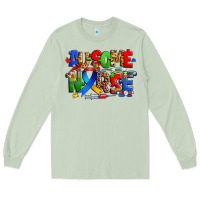 Matcha ausome autism nurse Long Sleeve Tee - Zillion Design Studio