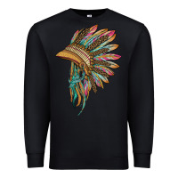 Black indian leopard headdress Premium Sweatshirt - BarkalooDesign
