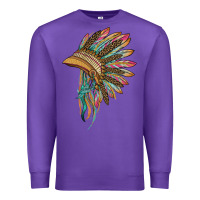 Purple indian leopard headdress Premium Sweatshirt - BarkalooDesign