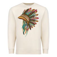 Sandshell indian leopard headdress Premium Sweatshirt - BarkalooDesign