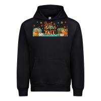 Black just a girl who loves fall libbey glass Urban Hoodie - BundleAndBundleShop